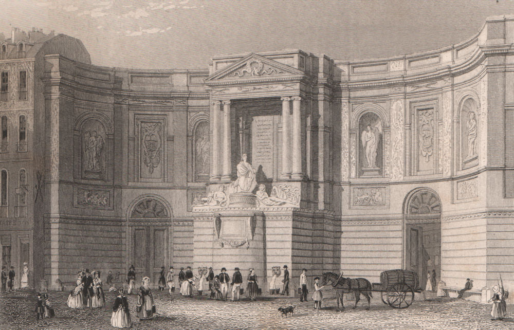 PARIS. Fontaine de Grenelle. BICKNELL 1845 old antique vintage print picture